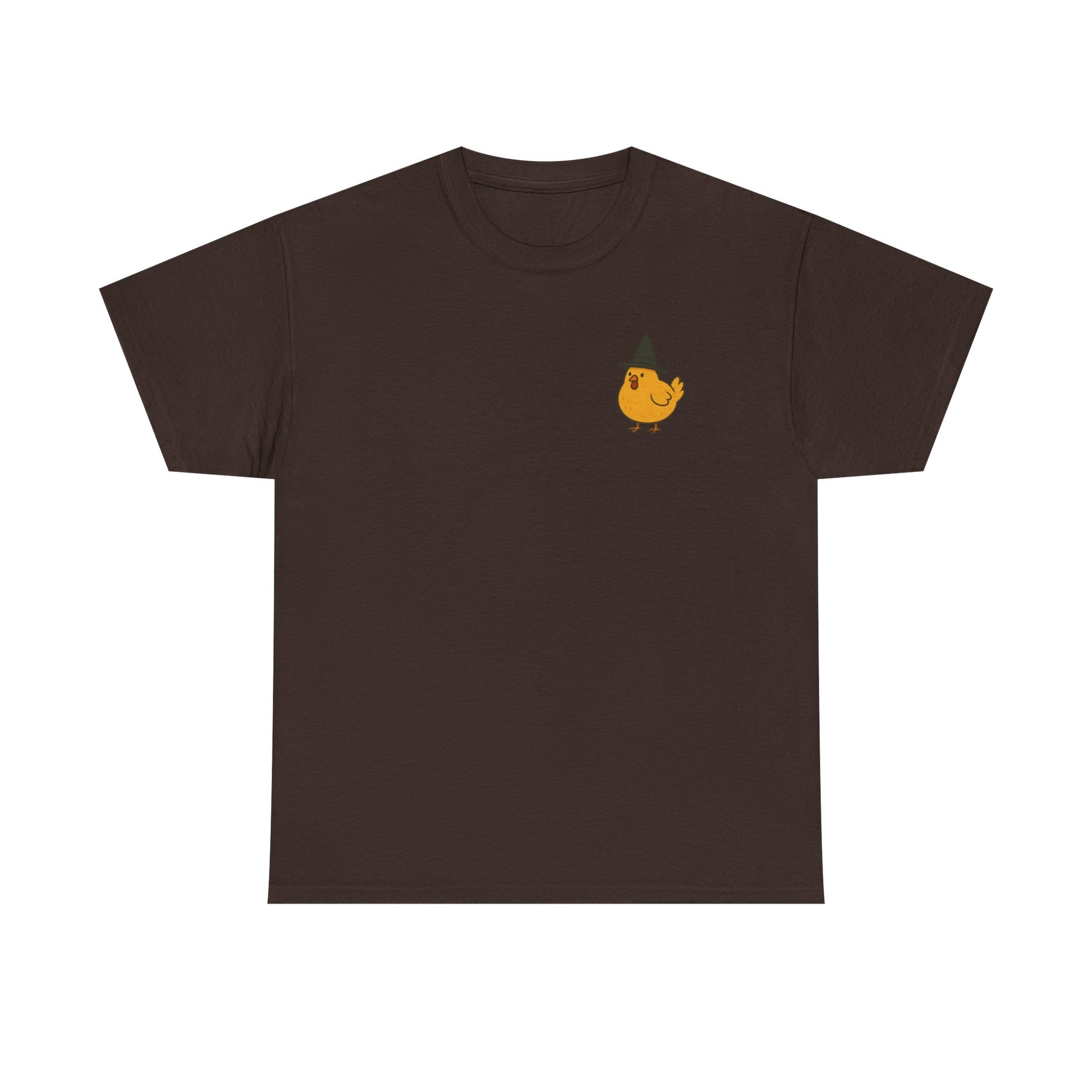 Funny Witch Chicken Tee, Halloween T-Shirt, Unisex Cotton Shirt, Cute Poultry Apparel, Cozy Fall Fashion, Gift for Poultry Lovers