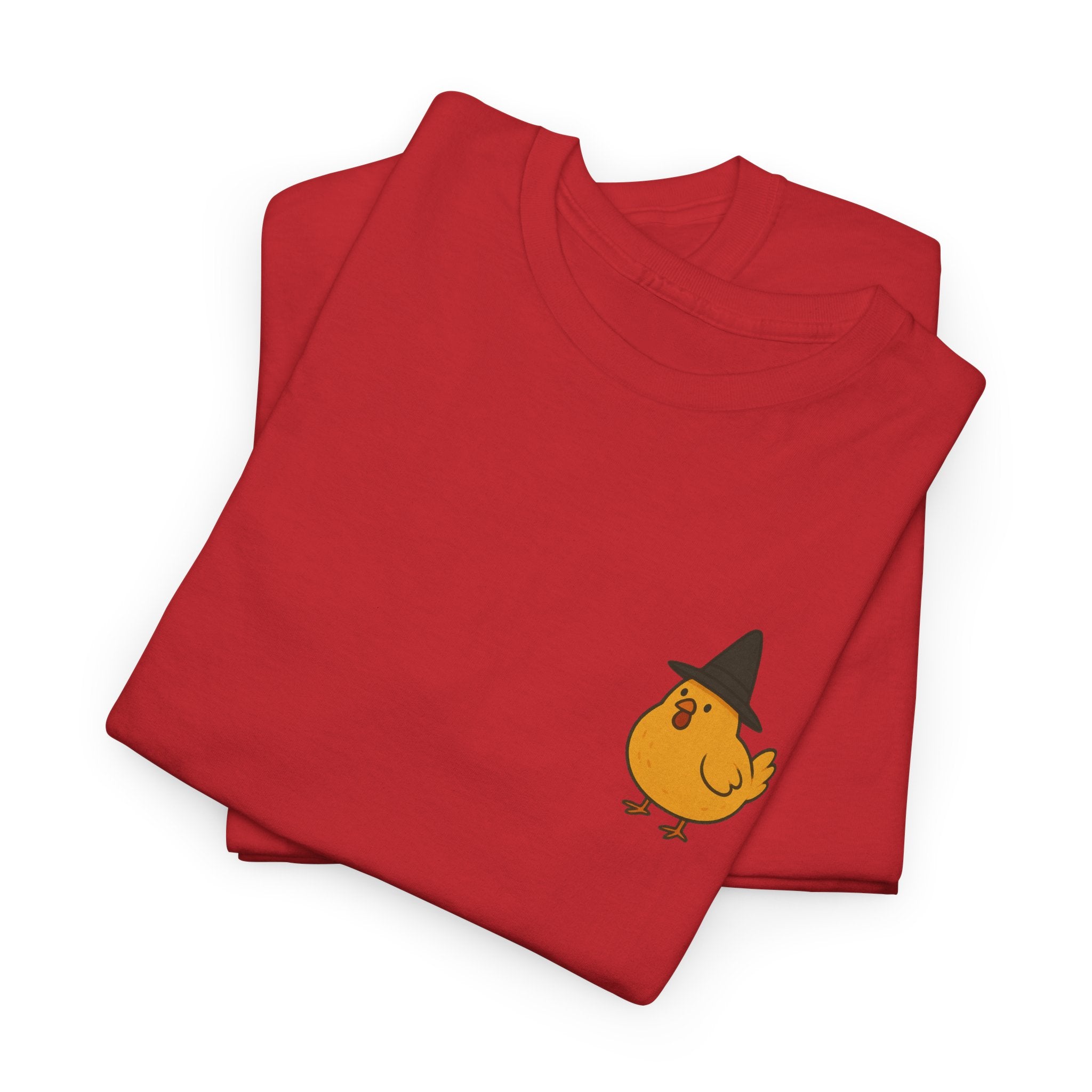 Funny Witch Chicken Tee, Halloween T-Shirt, Unisex Cotton Shirt