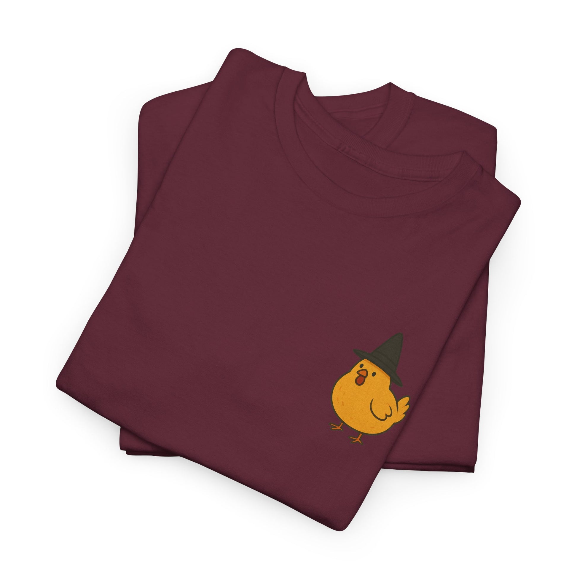 Funny Witch Chicken Tee, Halloween T-Shirt, Unisex Cotton Shirt, Cute Poultry Apparel, Cozy Fall Fashion, Gift for Poultry Lovers
