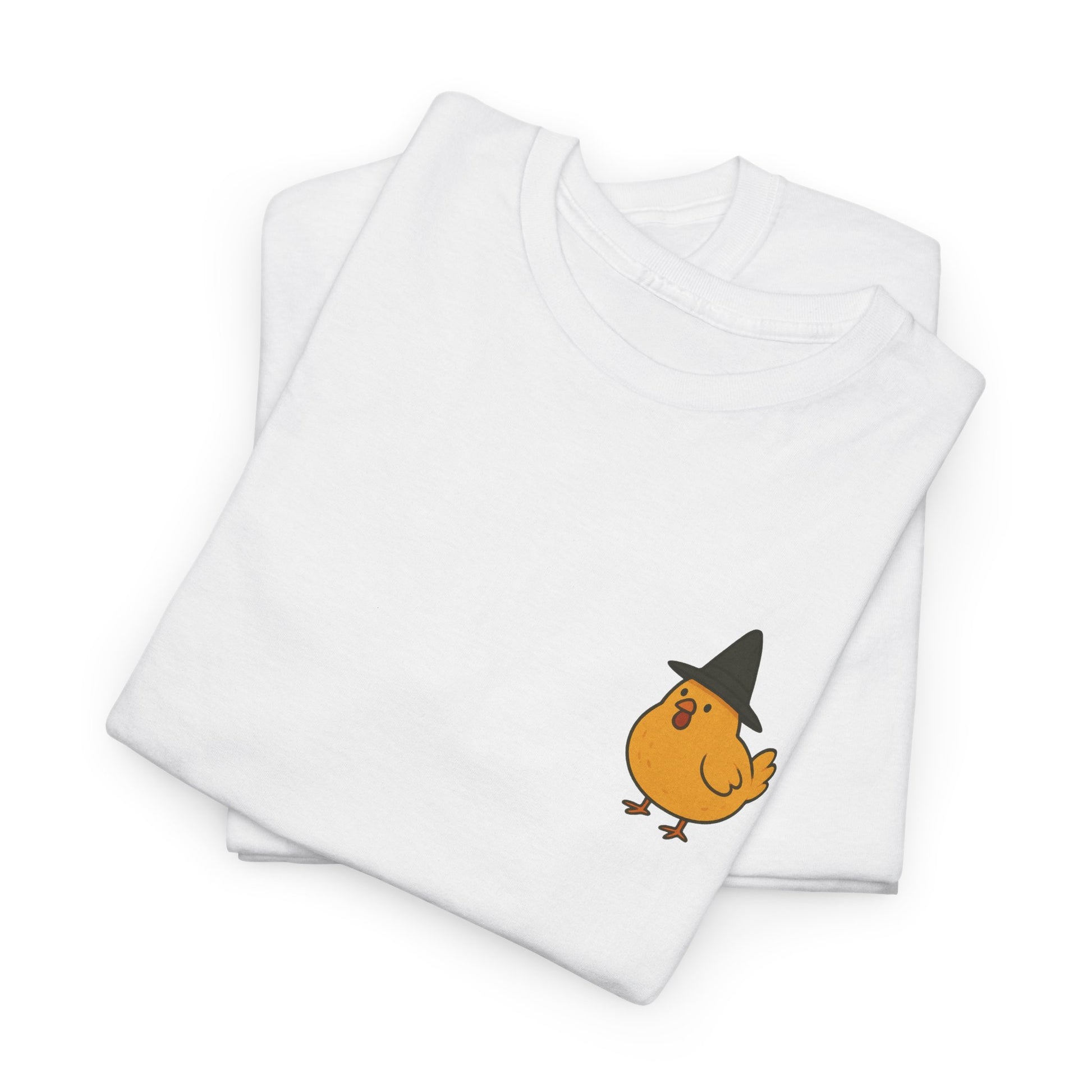 Funny Witch Chicken Tee, Halloween T-Shirt, Unisex Cotton Shirt, Cute Poultry Apparel, Cozy Fall Fashion, Gift for Poultry Lovers