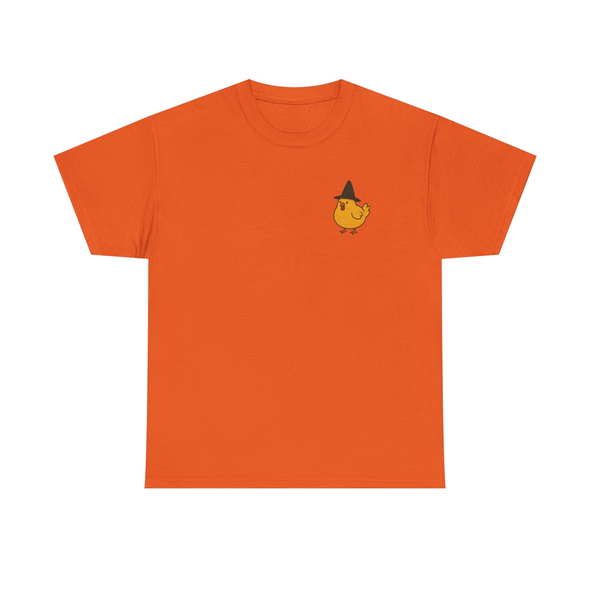 Funny Witch Chicken Tee, Halloween T-Shirt, Unisex Cotton Shirt, Cute Poultry Apparel, Cozy Fall Fashion, Gift for Poultry Lovers