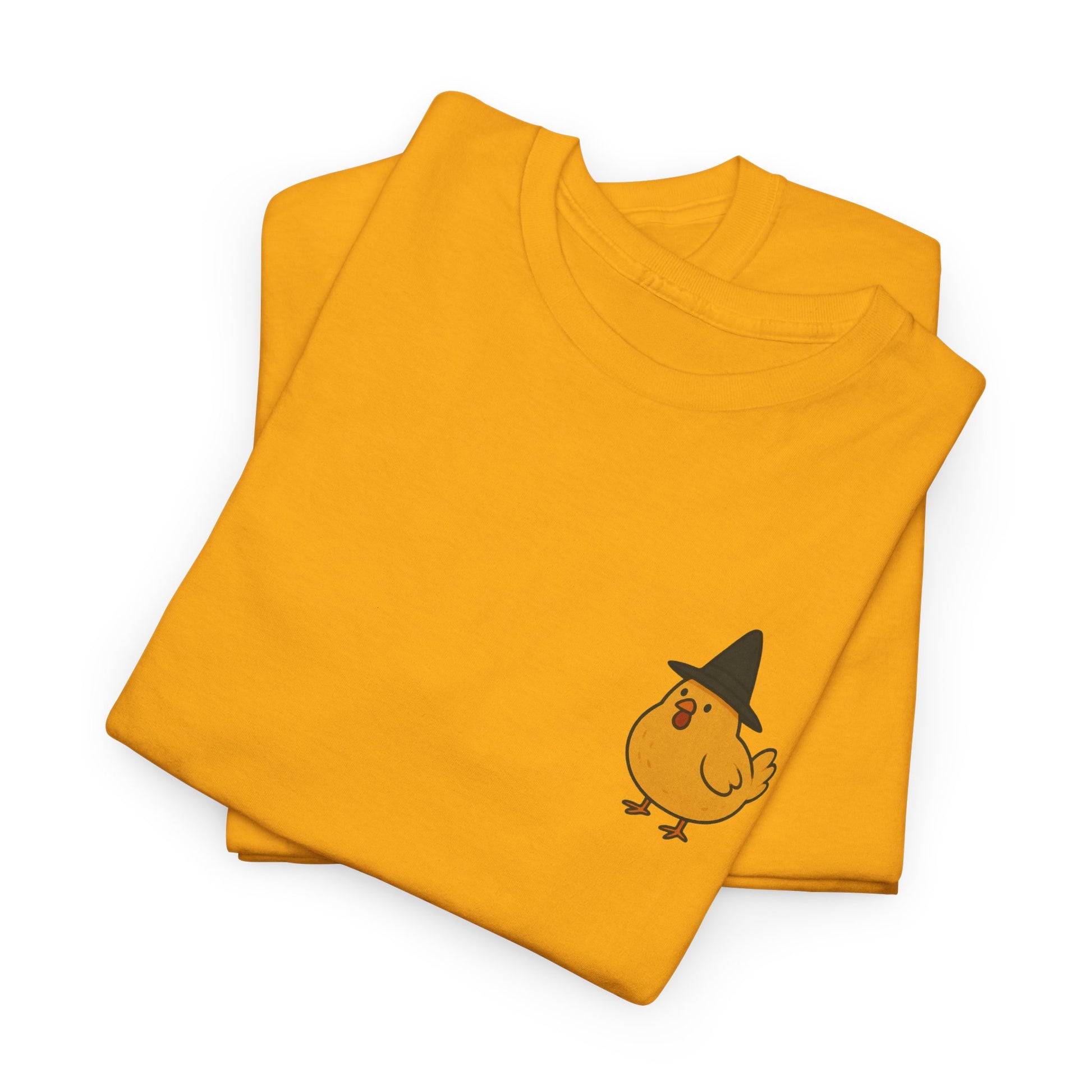 Funny Witch Chicken Tee, Halloween T-Shirt, Unisex Cotton Shirt, Cute Poultry Apparel, Cozy Fall Fashion, Gift for Poultry Lovers